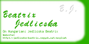 beatrix jedlicska business card